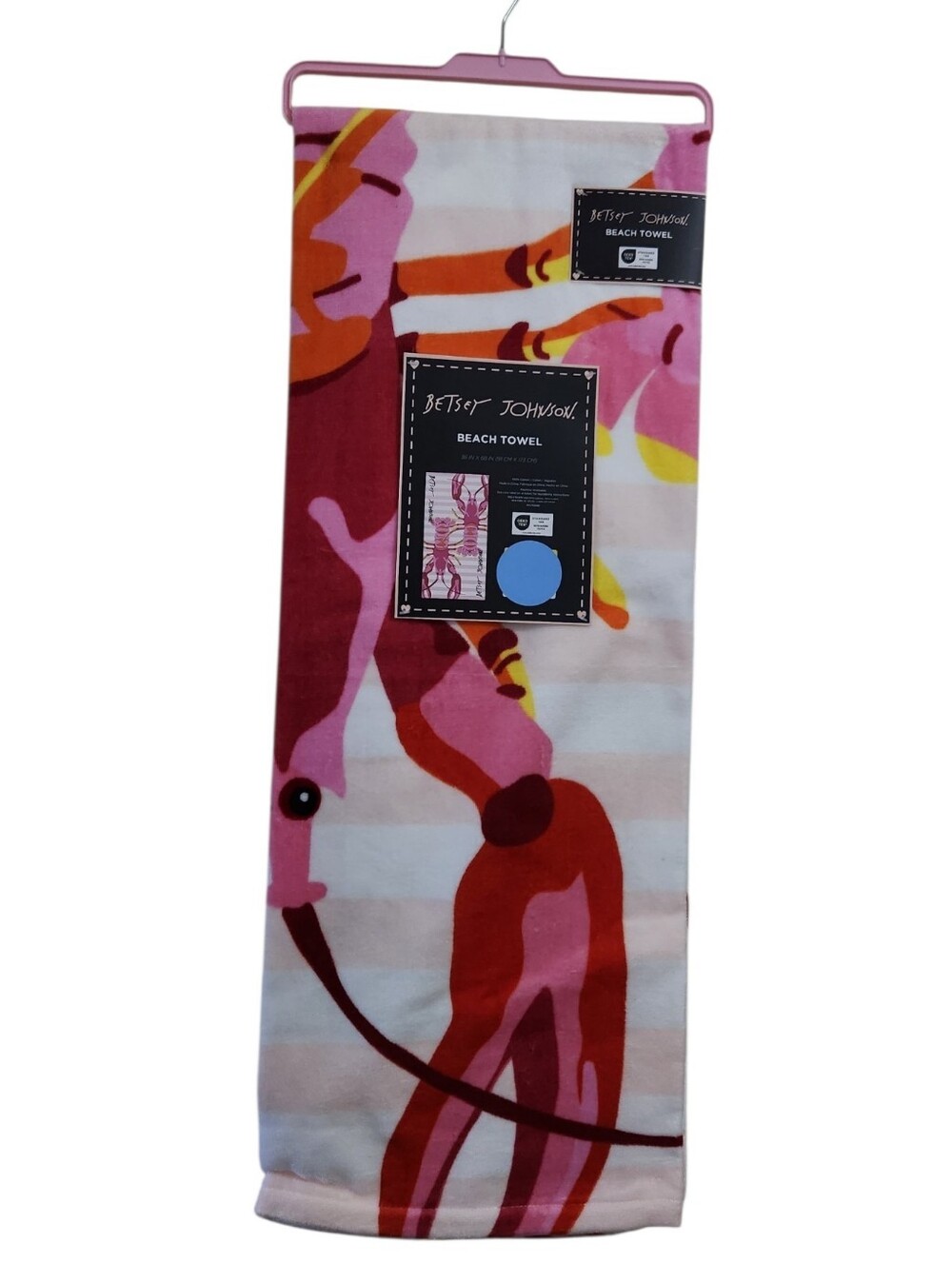 Betsey Johnson Lobster Beach Towel NWT